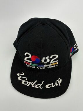 Vintage 2002 Wool Blend Black World Cup Korea Hat